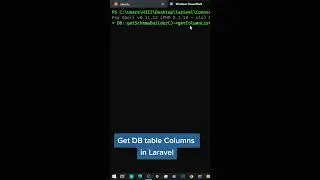 Get Table Columns in Laravel 