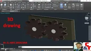 3d Gear in Autocad ll Creating 3d gear ll Cad&tech