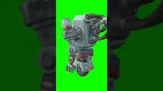Robot green screen animation video