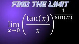 Limit of (tanx/x)^1/sinx as x approaches 0