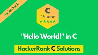 HackerRank Hello World! in C problem solution | Hackerrank C Solutions | Programmingoneonone