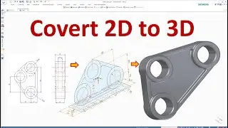 Solid Edge Tutorials #43 | Convert 2D to 3D - Create 3D model by 2D Draft geometry and dimensions