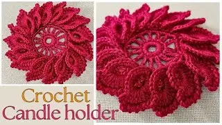 Beautiful Crochet Flower Candle Mat / pad 👉Step by Step Tutorial For Beginners @sara1111