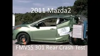 2008-2014 Mazda2/Demio FMVSS 301 Rear Crash Test (50 Mph)