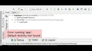 [FIX] - Error running app: Default Activity Not Found || Android Studio