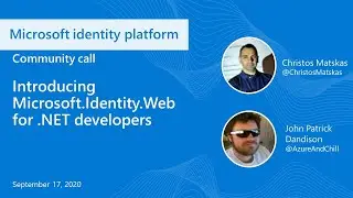 Introducing Microsoft.Identity.Web for .NET developers-September 2020