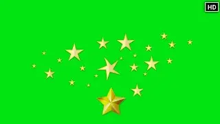 Green Screen Floating Stars Animation effects HD video