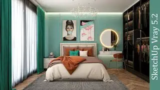Sketchup Vray 5.2 Interior Render -  Bedroom Render With Vray 5.2