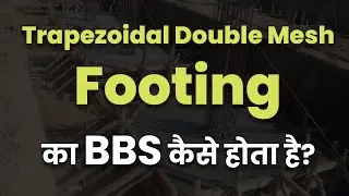 BBS of Trapezoidal Double Mesh Footing in detail