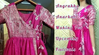 Transforming Old Sarees into Stunning Festive Dresses | Angrakha Cutting and Stitching Hindi