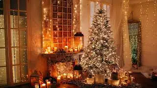 Beautiful Relaxing Christmas Music + Fireplace Sounds | Christmas Ambience