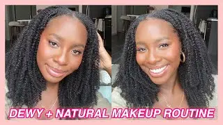 EASY DEWY + NATURAL MAKEUP ROUTINE FOR DARK SKIN