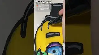 Drawing Homer in 4 different Spooky Characters (FNAF) with Poscas #art #satisfying #posca #fnaf