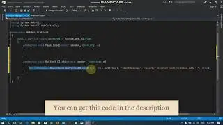 How to show alert message box in asp net using c# code behind