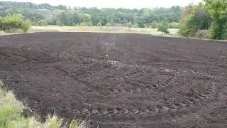 Sowing an air bulb. Preparatory work for planting garlic.