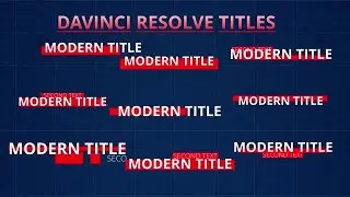 40 Modern Minimal Titles DaVinci Resolve Macros