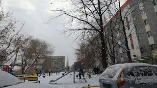 Костанай, (Кустанай) После снегопада. Прогулка по улицам