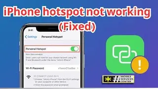 iPhone hotspot not working    Fixed