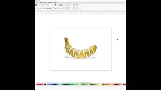 Banana 🍌Text Effects in Coreldraw | use Envelopes tools. 