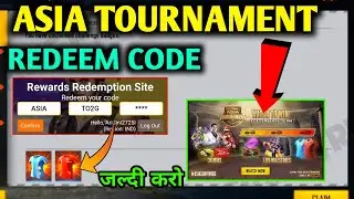 Asia Tournament Rewards Redeem Code | Ff Redeem Code Today | Free Fire Esports India Redeem Code