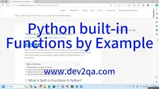 How To Use Python Built in Functions By Example