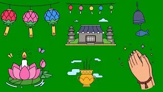 Buddha Purnima animated prop's green screen | Budda's Birthday | Everything Green Screen #buddha