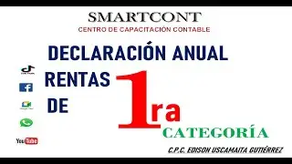 DECLARACION ANUAL RENTAS DE 1RA CATEGORIA - 2024