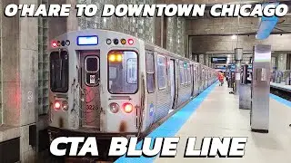 Chicago - Riding the Blue Line from O'Hare to Downtown Chicago