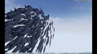 Work-in-progress fish school AI preview
