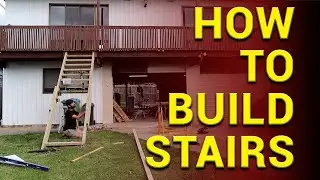 How To Build Simple External Stairs - Step By Step Tutorial (4k)