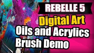 Rebelle 5 Digital Painting Oils & Acrylics Flat | Brush Demo