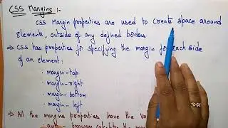 css margin tutorial | CSS tutorials | by bhanu priya