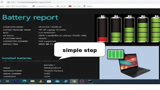 Simple Trick to check Battery Health of a Windows Laptop #windows10 #laptopbattery