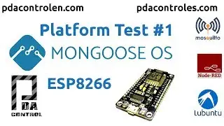 Platform Test Mongoose OS & ESP8266 12E + MQTT (mosquitto)+ Node-RED: PDAControl