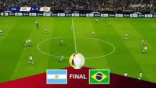 Argentina vs Brazil - Copa America 2021 Final - Full Match HD PES 2021