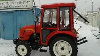 Купить Мини-трактор DongFeng-244C (ДонгФенг-244К) с кабиной красный minitrak.com.ua