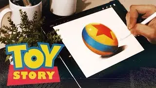 Drawing Pixar Ball from Toy Story on the iPad Pro with Procreate