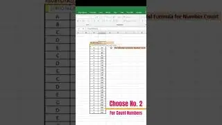 Subtotal Count Numbers in Microsoft excel 