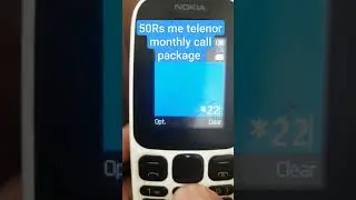Telenor monthly call package just 50rs me || 