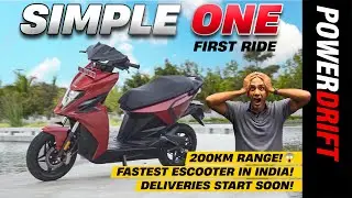 Simple One | 200km Range, Fastest eScooter In India | First Ride Review | PowerDrift