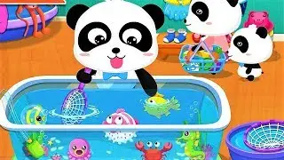 Baby Panda Plays with Fishes |  Go Shopping in Supermarket | Animation & Kids Songs | BabyBus