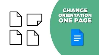 How to change the orientation of one page in Google Docs