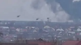 64 Вертолеты с Белоруссии атакуют Гостомель Бровары а