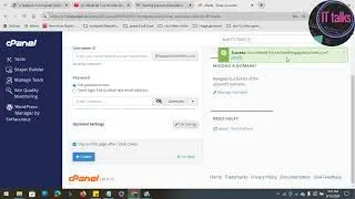how to create an e-mail using our domain in control panel