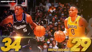 De'Aaron Fox vs Russell Westbrook Highlights ● Fox 34 & Russ 29 TRIPLE-DOUBLE! ● 26.11.21 ● 60 FPS