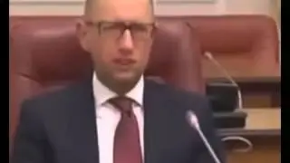 ЖЕСТЬ! СМОТРЕТЬ ВСЕМ! Яценюк спалился Забыли отключить камеру 06 09 2014