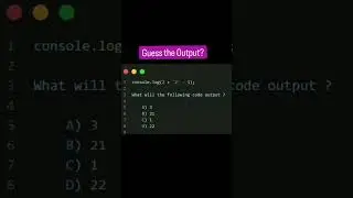 Guess the output..? Comment me ..