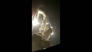 В Астраханской области пожарные засняли неудачный запуск ракеты с полигона 