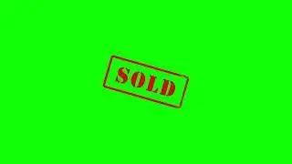 Sold Being Stamped on Green Screen with Alpha Channel Map Multiple Clips in One 4K
