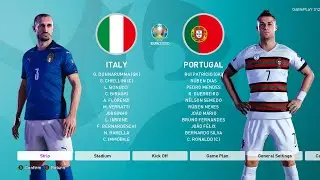 PES 2020 - ITALY vs PORTUGAL - UEFA EURO 2020 - Gameplay PC - New National Kits 2020/2021